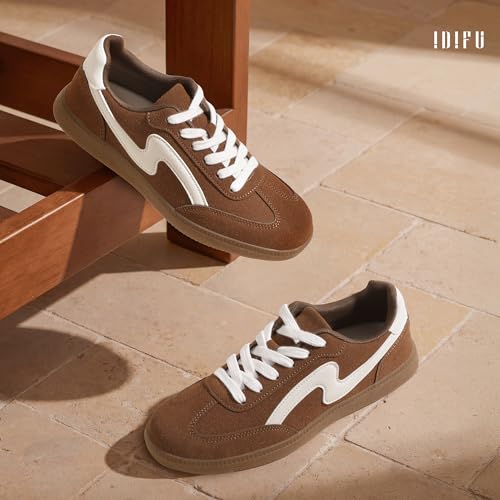 Image of IDIFU Womens Fashion Sneakers Comfortable Cute Casual Tennis Shoes | Non Slip Memory Foam Lightweight Trendy Retro Sneakers