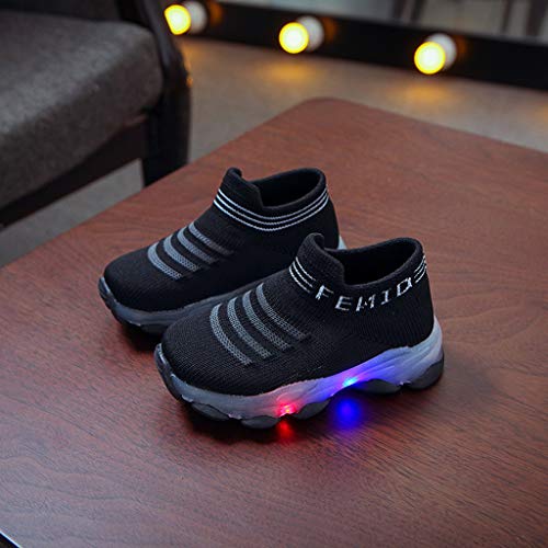POLG Kid's Shoes Baby Girls Boys LED Light Shoes 1-6 Years Old Lightweight Mesh Luminous Walking Sneakers2