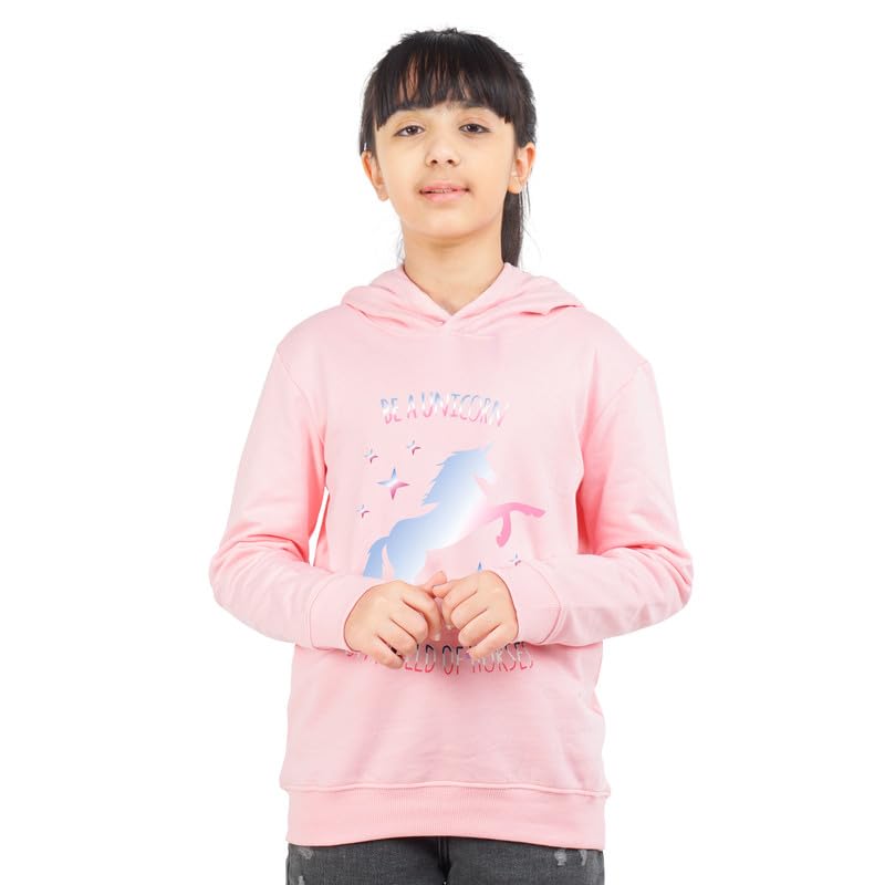 Image of Real Basics Girls Cotton Hooded Sweatshirt (Pack of 1)