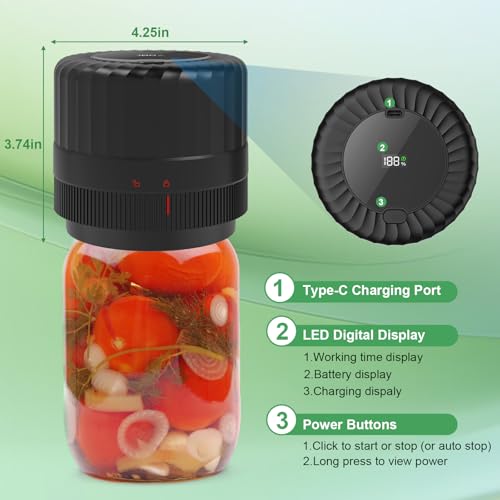 SelePow Mason Jar Vacuum Sealer VP06+