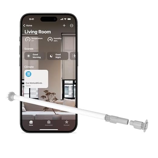 Eve MotionBlinds (Matter) Kit de motorisation pour Stores enrouleurs – Moteur Adaptable sur Stores intérieurs existants, programmable, sans passerelle, nécessite Un concentrateur