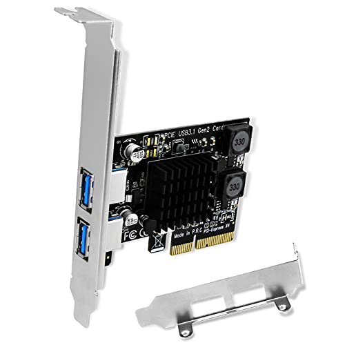 Febsmart Usb 3.1 Gen2 2X 10Gbps Usb-A Ports Pcie Usb Expansion Card For Windows 11, 10, 8.X, 7 (32/64Bit), Windows Server, Linux And Mac Os Desktop Pcs, Built In Self-Powered Technology (Fs-A2-Pro) #TOP11