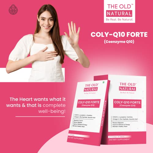 Image of Colyq10 Forte COQ10 Tablets I Coenzyme Q10 With L-Lycopene, Carnitine, Omega-3, Zinc Suplhate, Ascorbic Acid (10 Tablets * 1 Strips)