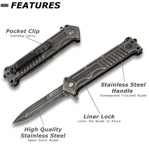 mtech usa mt-a840p spring assisted joker knife 475-inch closedstonewash