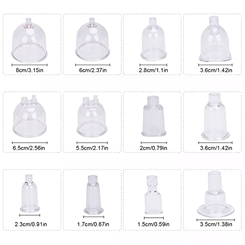 Image of Vacuum Therapy Cupping Machine with 30 Cups and 3 Metal Gua Sha Handles for Salon SPA, Body, Back, Face Massage Care