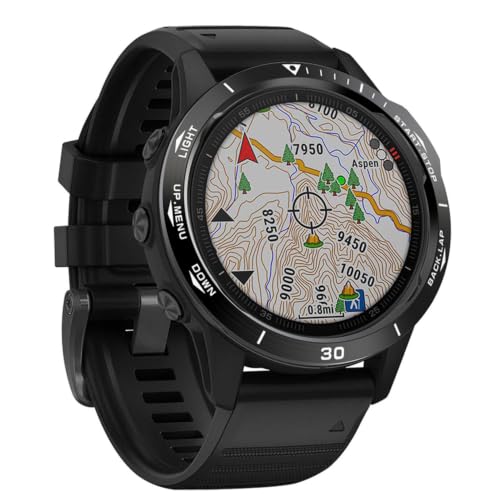 Anillo protector de acero para reloj 6X con bisel deportivo negro de lujo 5