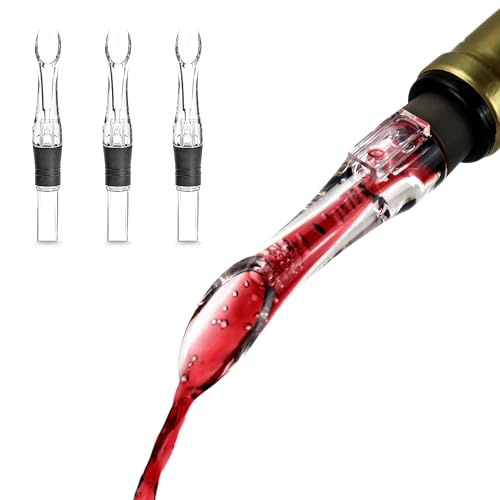 Set of 3 Wine Pourer Spouts with Aeration Feature