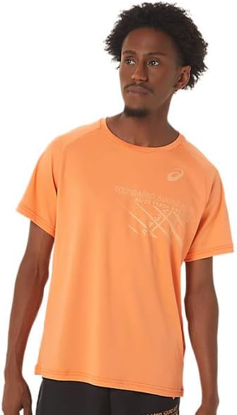 Orange T Shirt Asics Amazon ASICS 2091A626 Men's Short Sleeve