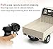 Wodoochey WPL D12Mini Kei Truck RC Car 1/16 2.4Ghz Remote Control Rock Crawler Off Road Truck with Brushed Motor, LED Headlights, Middle Engine Rear Drive RTR Toys Car for Adults
