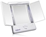 Illumina by Conair Collection Two-Sided Lighted Makeup Mirror with 3 Panels and 4 Light Settings