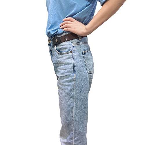 verdure No Buckle Belt For Women, Comfortable Adjustable Invisible Waist Belt For Jeans Shorts Pants，Elastic Lazy Belt.4