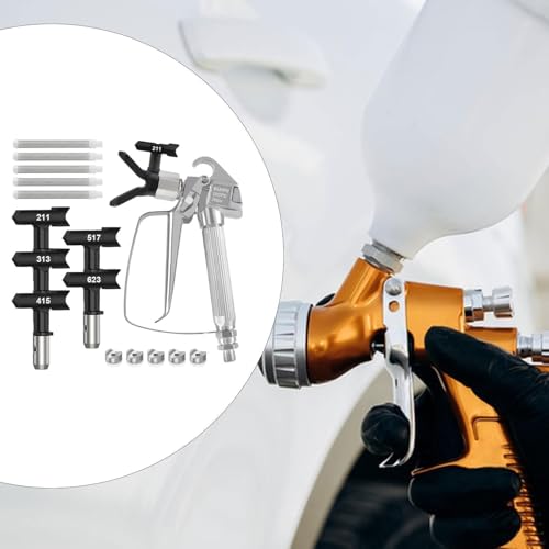 LOVIVER Airless Paint Sprayer Kit Parts Painting Supplies 5 Nozzles Paint Spray Tool Airless Spraying Machine for Home Building Decks - Image 4