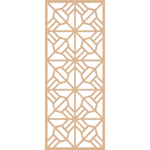 Image of Auburn Decorative Pierced Fretwork Wood Wall Panels, 37 3 /8 inchW x 94 3 /8 inchH x 3 /8 inchT, Hickory