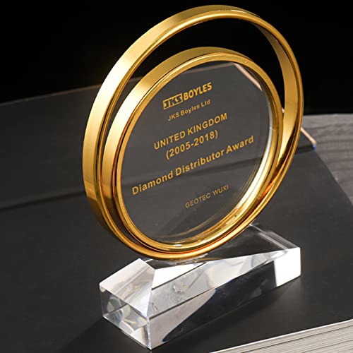 Prêmio/troféu personalizado, prêmio do troféu base de cristal ou troféu dos vencedores, vidro transp