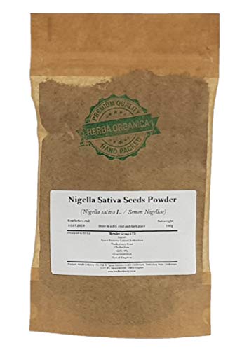 Comino Negro Semillas Polvo / Nigella Sativa L / Nigella Sativa Seeds Powder # Herba Organica # Eguilla Hortense, Niguela, Niguilla (100g)