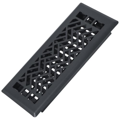 4x10 Inches Heavy Duty Walkable Floor Vent Covers for Home, Matte Black by FamEaze - Used condition - US$20.89