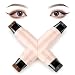 PESLTOU 2 Pcs Winged Eyeliner Stamp Pen Set, Dual-Ended Waterproof Long Lasting Liquid Eye Liner Pencil with Left & Right Cat Eye Stamps, Smudge-Proof Makeup Tool for Beginners (Black & Brown)