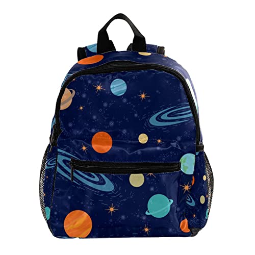 Sac à dos pour filles et garçons léger et confortable thème espace 30cm
