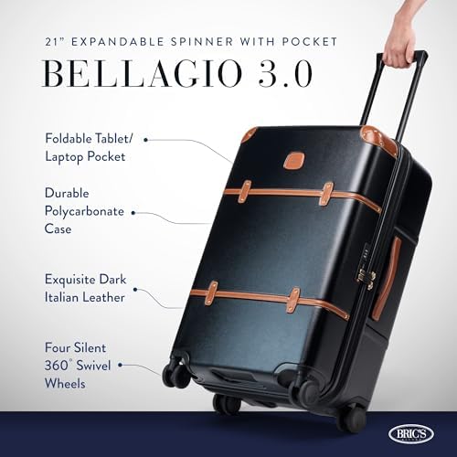 Amazon | Bric's Bellagio 3.0スピナートランク、高級ハードシェル機内