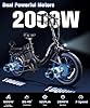 Wildeway 2000W Dual Motor Electric Bike SummitX 60Ah Battery E-Bike 160+ Miles Long Range 28MPH Foldable 20x4.0 Fat Tire Ebike for Adult Hydraulic Brake Delivery Commuting City Bicycle UL 2849 #2
