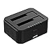 Produktbild UNITEK Docking Station für 2 Festplatten, 2.5 oder 3.5 Zoll HDD SSD SATA I, II, III (1,5/3/6 GB/S), Offline-Klonfunktion mit LED, Unterstützung von UASP, schwarz, matt