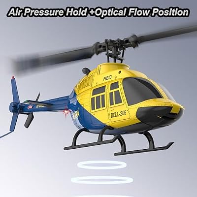 Helicopter model A60 remote-controlled multi-purpose helicopter, 6-axis gyroscope, high suspension pressure gauge, high flow optical positioning (dual battery remote control) Suitable for adults 14+