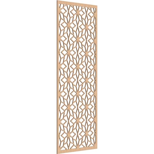 Image of Lake Decorative Pierced Fretwork Wood Wall Panels, 31 3 /8 inchW x 79 3 /8 inchH x 1 /4 inchT, Hickory