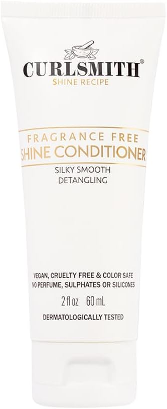 Shine Conditioner, Gentle and Moisturising, Sensitive, Fragrance Free for All Curl and Hair Types, Vegan (2 fl oz)