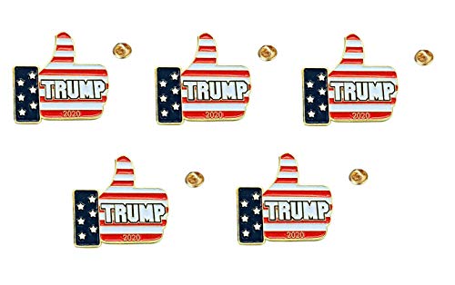 UNiQ Designs Donald Trump Man Lapel Pin American Flag Lapel Pin USA Pin American Flag Pin for Suit-Donald Trump Pins and Buttons 2020 MAGA Lapel Pin Trump 2020 Pin Keep America Great MAGA Pin (5 PCK)