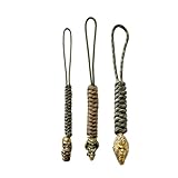 OMIWOUT Handmade Lanyards with Brass Beads – Paracord 550 Survival Gear Leash for knives, Outdoor, and EDC Tools