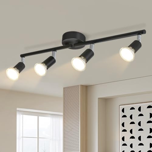 Plafonnier LED 4 spot GU10 orientable pour supprimer les zones d'ombre