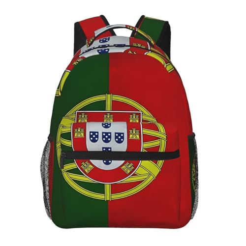 GZEKWLP Vintage Portugal Portuguese Flag Backpack for Women Men, Large Capacity Laptop Backpacks Travel Shoulder Bag