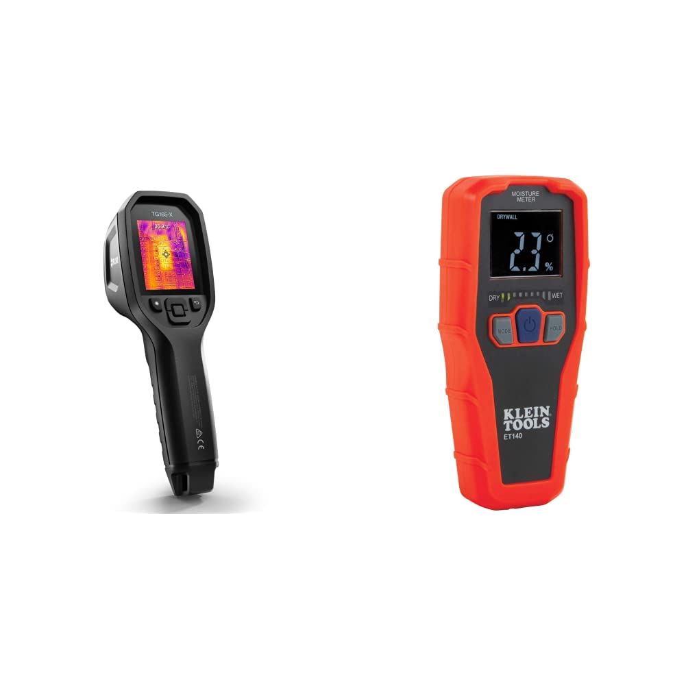 Buy FLIR TG165X Thermal Camera imaging tool & Klein Tools ET140 Pinless Moisture Meter for Non