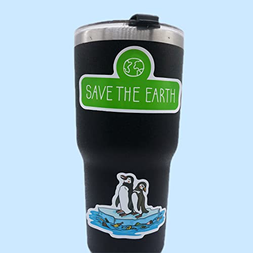 Cokomono Kids Stickers - 50 Pcs Earth & Cute Vinyl Stickers for Laptops, Scrapbooks, Hydroflasks & More