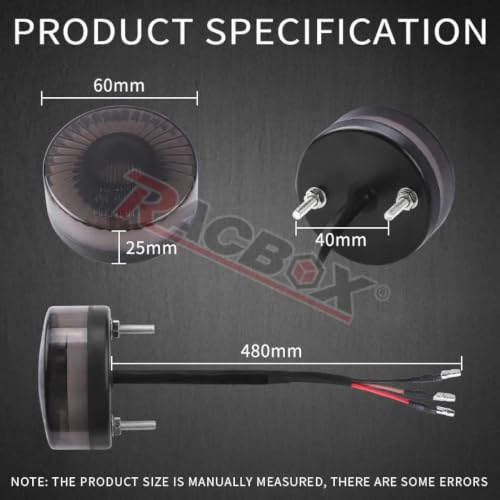 Feu stop arrière universel 12V E24 résistant aux vibrations pour Bobber - 3