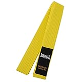 Lavar por separado Lonsdale Cinturón de algodón para niños para deportes de lucha, amarillo, Junior