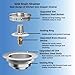 3 in 1 Kitchen Sink Drain Strainer,Universal Stainless Steel Kitchen Sink Stopper, Pop Up Anti-Clogging for 3-1/2 Inch US Standard Sink Drain Strainer
