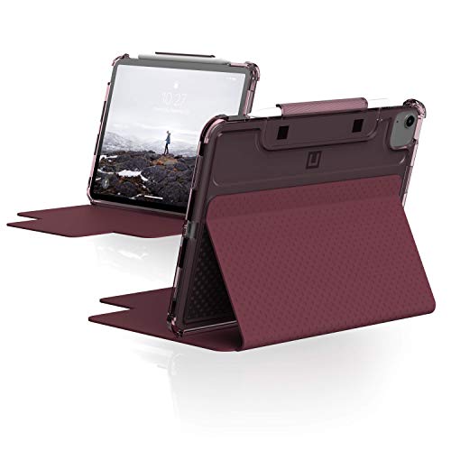[U] by UAG iPad Air 10.9-inch (4th Gen, 2020)/iPad Pro 11-inch (2nd Gen, 2020) Case Lucent Translucent Lightweight Ultra-Slim Full Body Auto Sleep/Wake Folio Cover, Aubergine/Dusty Rose