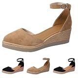 Design élégant d'espadrille à bout pointu : ces sandales compensées pour femme adoptent des détails tissés espadrilles classiques et un bout pointu fermé chic, façonnant un look raffiné et élégant, parfaites pour les trajets quotidiens, les rendez-vous, le shopping, les voyages et les occasions décontractées d'été.