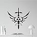 73X72cm Legend Of Zelda Tatuajes de Pared Símbolo Trifuerza Etiqueta Engomada Del Vinilo Decoración Para El Hogar Sala de estar Clásica Extraíble Tatuajes de Dormitorio cartel