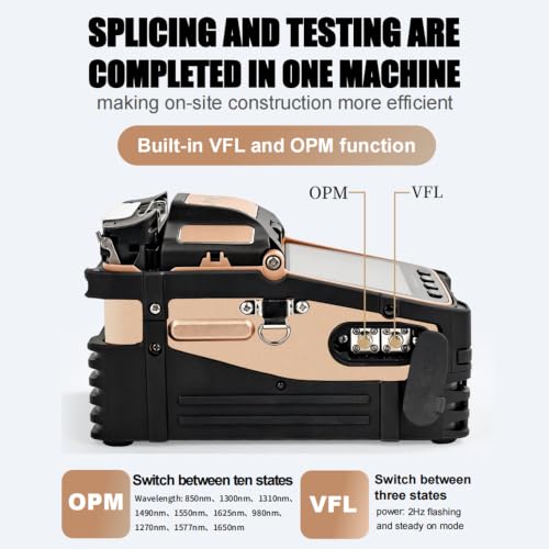 Image of SM&MM Automatic Intelligent Optical Fiber Fusion Splicer Welding Splicing Machine & Fiber Cleaver Kit (Ai-12)
