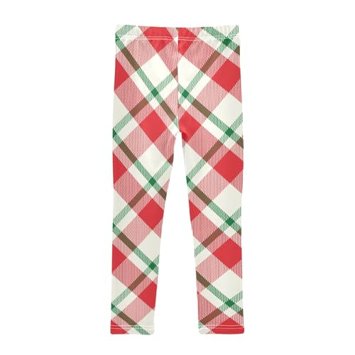 Cream Merry Christmas Plaid Red Big Girls Shorts Cotton Cartwheel Shorts Skater Pants Under Skirt2