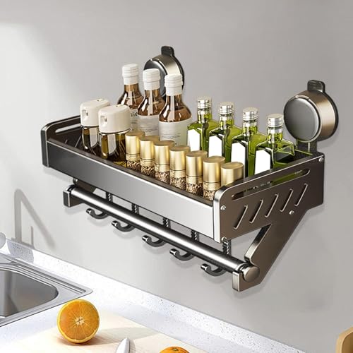 Support de douche sans perçage et étagère murale cuisine - 4