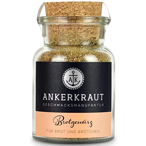 Ankerkraut Especias para pan Hamburgo, mezcla de especias para pan y panecillos, 70 g en vaso de corcho