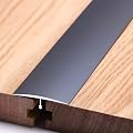 LBROTY Aluminium Metal T-Floor Transition Strips for Wood Floors and Tiles, Wall Seam Decor Trims, Thresholds, Vinyl Floor Transition Strip, Cuttable Waterproof Floor Edge Trims (35.4in,Grey)