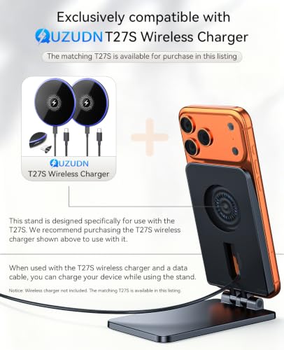Image of Wireless Charger Stand Matching Accessory Only Compatible with T27S Wireless Charger, Full Functional Combo Partner Kit, Precise Molded Replacement Accessory for Daily Home Office Travel Use
