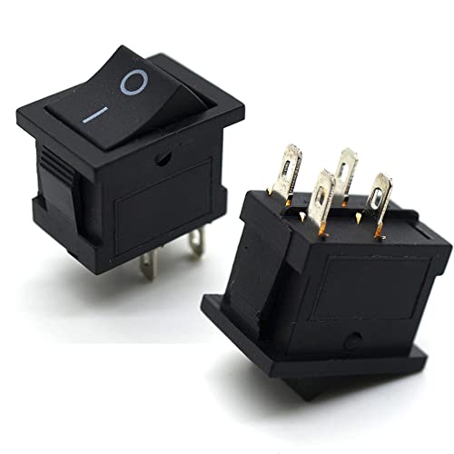 Commutateur de rechange KCD2 6 broches blanc pour réparer les appareils électriques