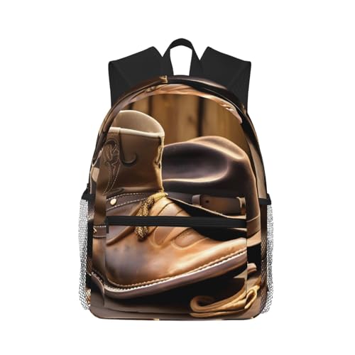 Sac à dos voyage universitaire EdWal imprimé cowboy noir pour ordinateur 15,7"