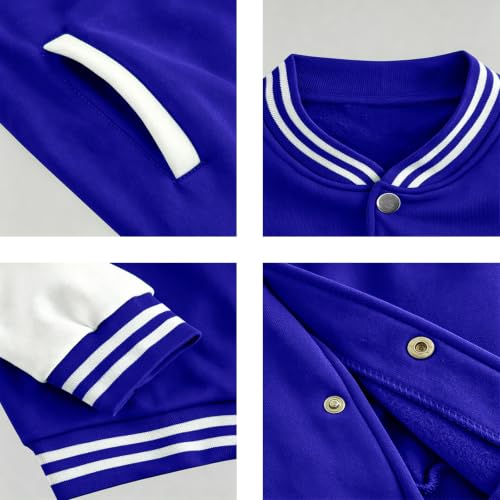 Men's Varsity Jacket Baseball Streetwear Fleece Oversized Cardigan - image 6