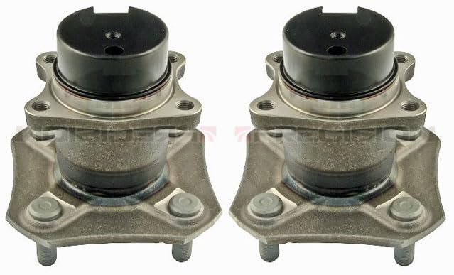 Image of TRQ Rear Left and Right Wheel Bearing and Hub Assembly Set 2 Piece Compatible with 2007-2011 Nissan Versa 4 Wheel ABS 2012 Versa 1.8 S 2012 1.8 SL